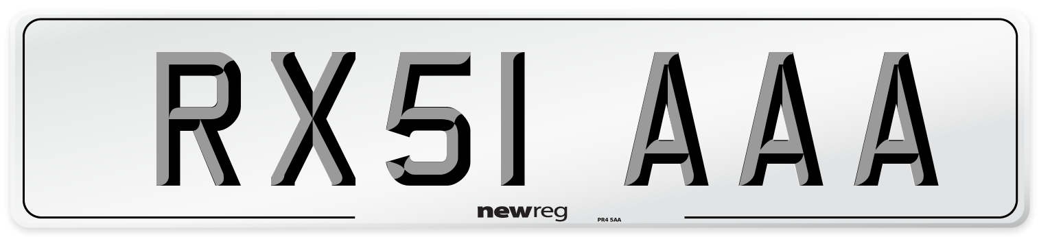 RX51 AAA Number Plate from New Reg